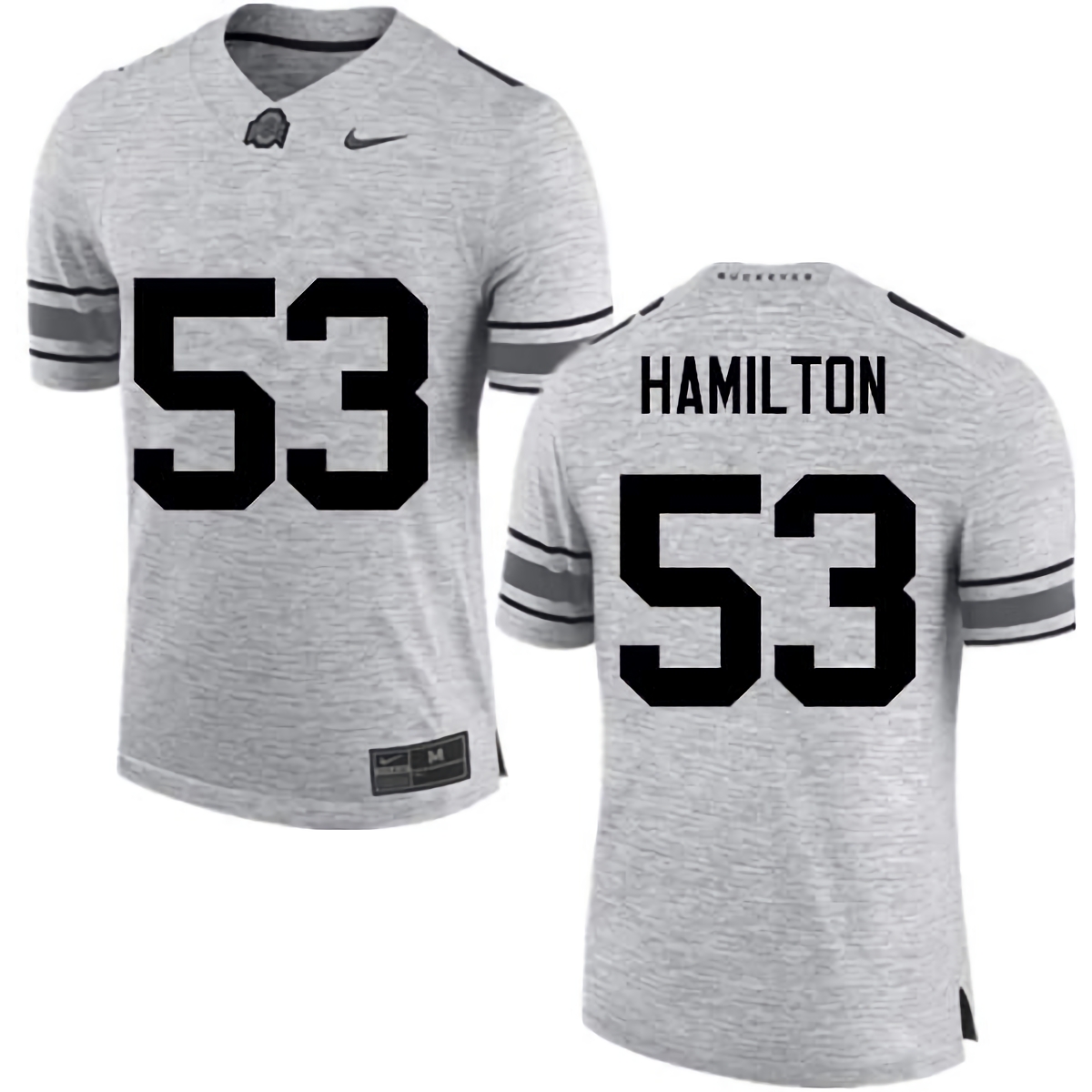 Davon Hamilton Ohio State Buckeyes Men's NCAA #53 Nike Gray College Stitched Football Jersey LKD5056HY